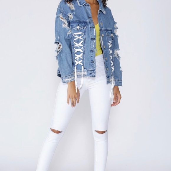 Signature Jackets & Blazers - Distressed Denim Jacket